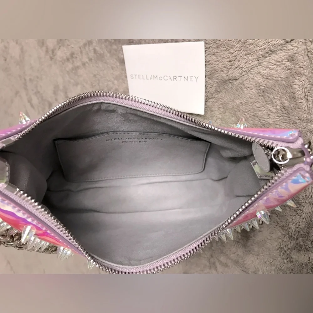 ❌❌❌SOLD❌❌❌STELLA MCCARTNEY Mini Falabella Spike Holographic Shoulder Bag - Picture 12 of 14